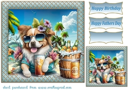 Pup with beer card front 1