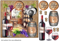 60/70/80 Birthday wine cellar card front