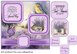 Lavender box card front