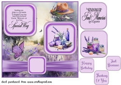 Lavender pamper card front