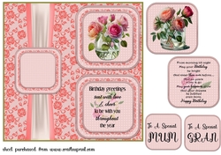 2 Panel rose vase card front 1