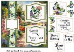 2 Panel green butterfly card front 1