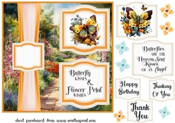 2 Panel orange butterfly card front 1