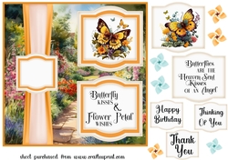 2 Panel orange butterfly card front 2