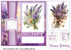 Lavender panel card front 3
