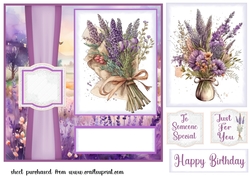 Lavender panel card front 5