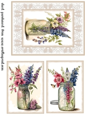 Cottage flowers card front