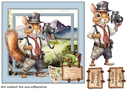 Wanderlust squirrel card front