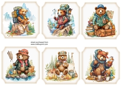6 Wanderlust bear toppers