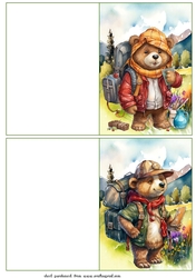 2 Wanderlust bear notelets (ink saver) 1