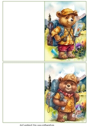 2 Wanderlust bear notelets (ink saver) 2