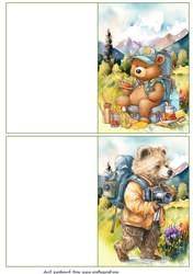 2 Wanderlust bear notelets (ink saver) 3
