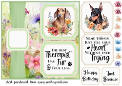 2 Panel floral pup card front 5