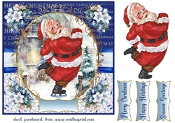 Santa skating card front