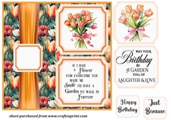 2 Panel tulips card front 4
