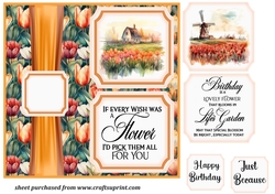 2 Panel tulips card front 3
