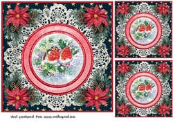 3 Christmas robin card front/toppers 2