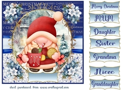 Christmas gnome card front 5