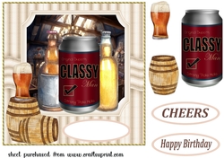 Classy beer themed card front