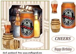 One in a million beer themed card front