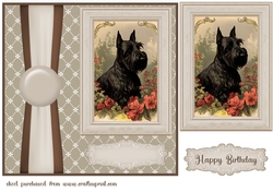 Vintage Scottish Terrier card front 2