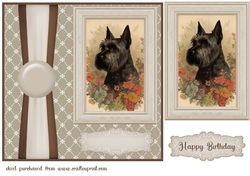 Vintage Scottish Terrier card front 5