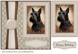 Vintage Scottish Terrier card front 6