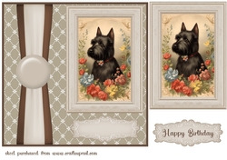 Vintage Scottish Terrier card front 7