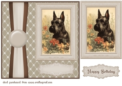 Vintage Scottish Terrier card front 8