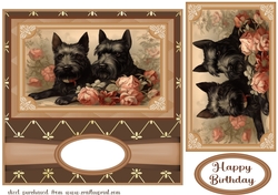 Vintage Scottish Terriers card front 9