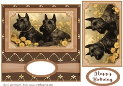 Vintage Scottish Terriers card front 11