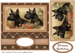 Vintage Scottish Terriers card front 13