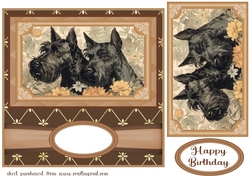 Vintage Scottish Terriers card front 15