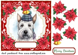Christmas Scottish Terrier card front 7