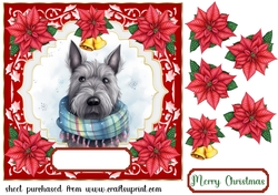 Christmas Scottish Terrier card front 8