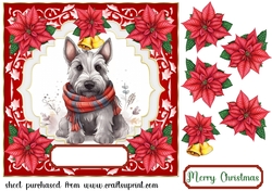 Christmas Scottish Terrier card front 11
