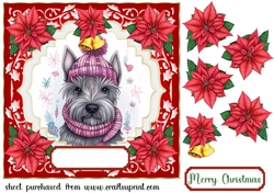 Christmas Scottish Terrier card front 12
