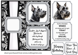 2 Panel Scottish Terrier card front 2