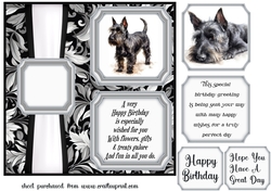 2 Panel Scottish Terrier card front 3