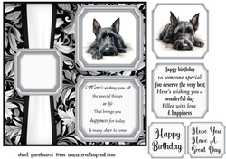 2 Panel Scottish Terrier card front 5