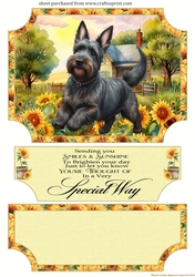 Sunflower Scottie easel topper and layered stopper(no base) 4