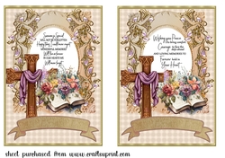 2 Sympathy verse card fronts/toppers(7x5 aprox) 2