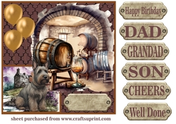 Multi sentiment Scottish terrier and whisky card front