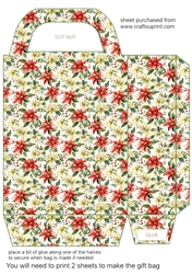 Poinsettia gift bag 11