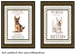 2 Dog quote toppers (7x5 aprox)2
