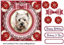 Red Westie card front 8