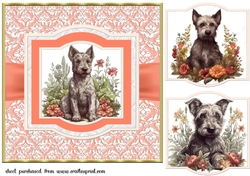 Vintage Scottish terrier puppy card front 4