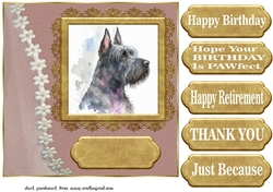 Framed Scottish terrier card front 2