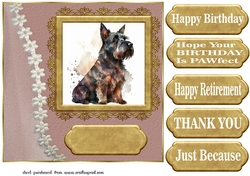 Framed Scottish terrier card front 4