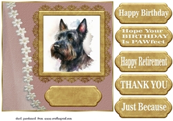 Framed Scottish terrier card front 5